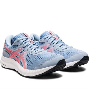 ASICS GEL-Contend 7 Running Shoe, Women's Size 8.5, Mist/Blazing Coral
